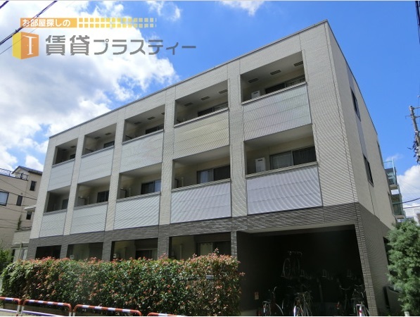 建物外観　スタイリッシュの探求。。　角地に建つオシャレアパート。