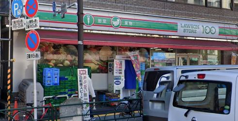 コンビニ　ローソンストア100 新宿早稲田通店（コンビニ）まで253m