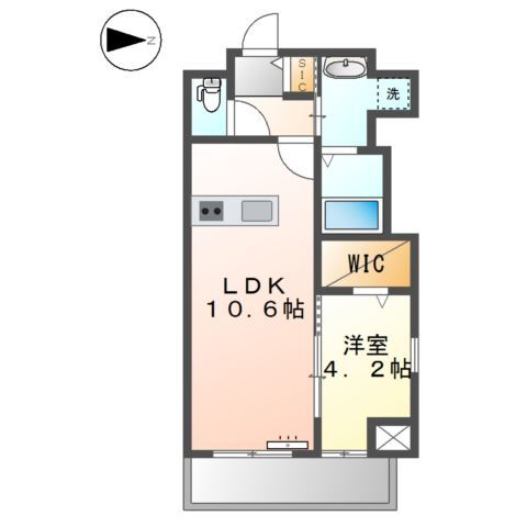 地下鉄東山線 伏見駅 徒歩1分 10階建 築4年の間取り写真