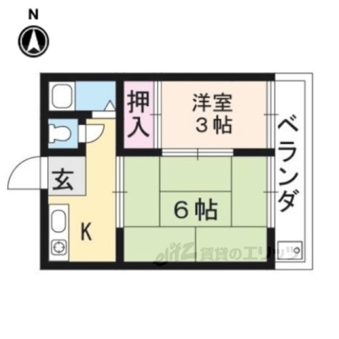 福山マンションの間取り写真