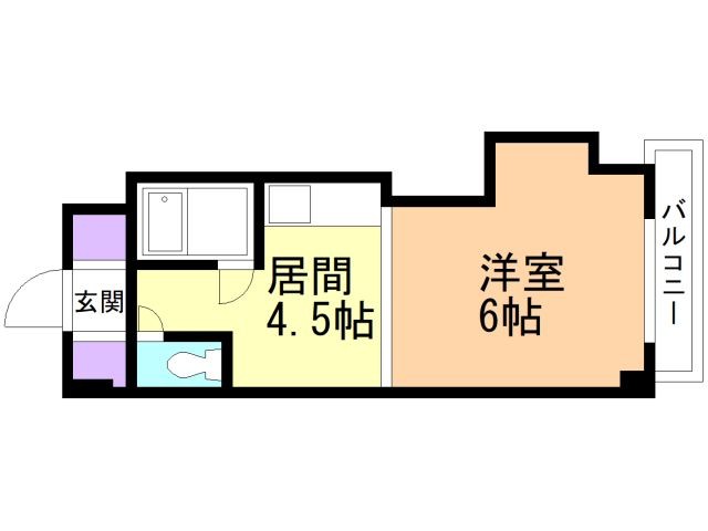 函館市高松町のマンションの間取り