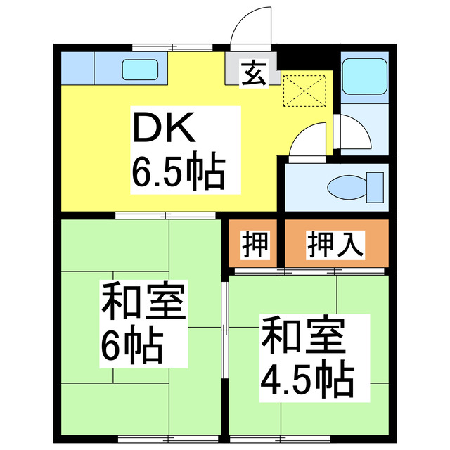 延寿コーポの間取り