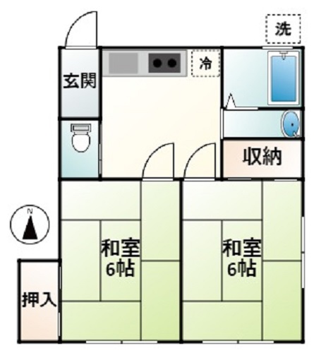 コーポあさひIII13の間取り