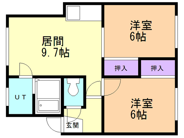 コーポ中西の間取り