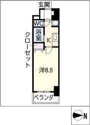 プレサンス名古屋駅前グランヴィルの間取り