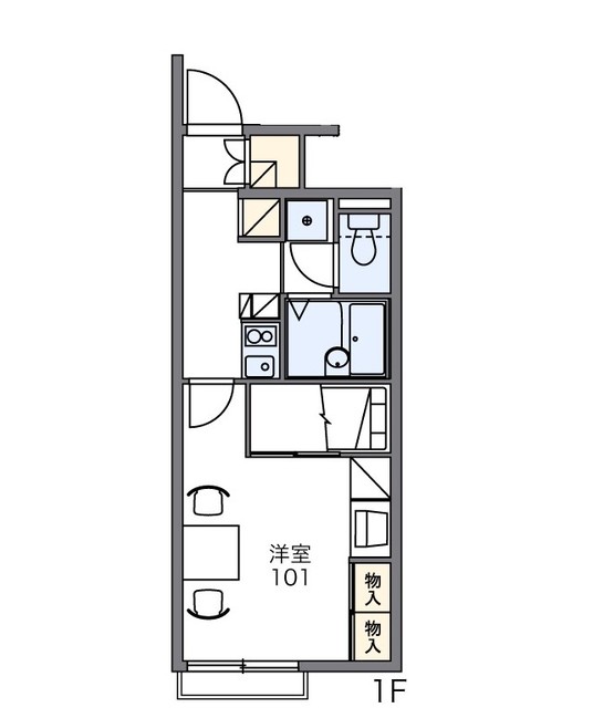 高松市三条町のアパートの間取り