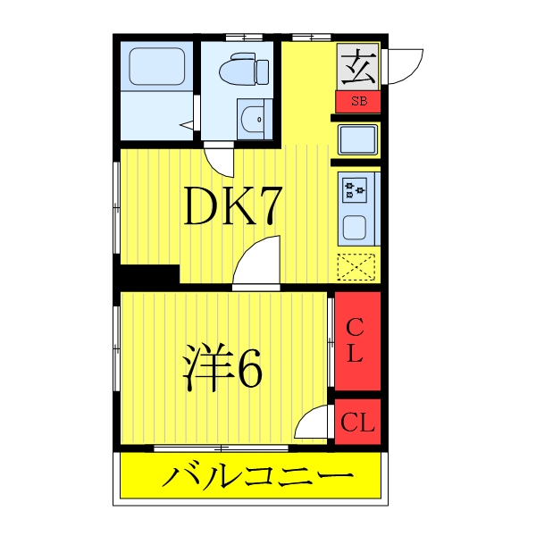 北区赤羽西のマンションの間取り