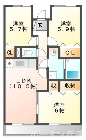 ファミールサンフジの間取り