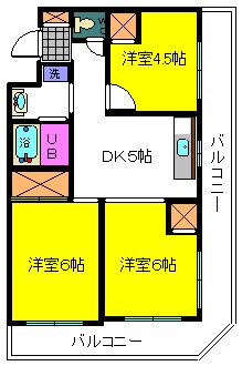 江戸川区南葛西のマンションの間取り