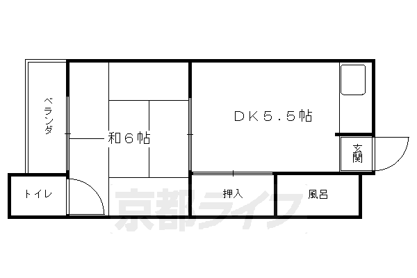 京都市伏見区向島吹田河原町のマンションの間取り