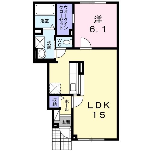 苫小牧市拓勇東町のアパートの間取り