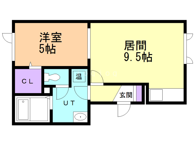 河東郡上士幌町字上士幌のアパートの間取り