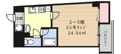 神戸市中央区旭通のマンションの間取り