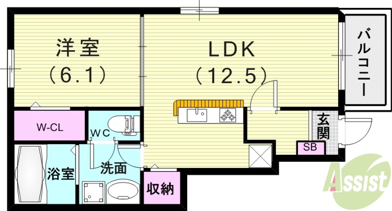 豊中市柴原町のアパートの間取り