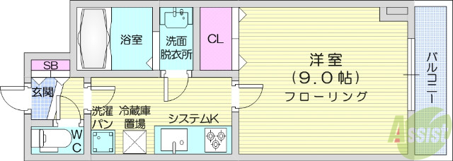 仙台市青葉区国見のマンションの間取り