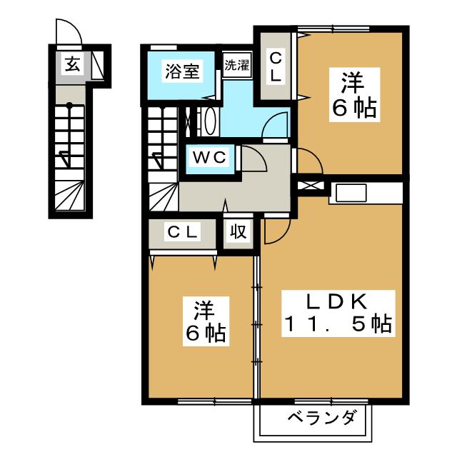 アンビックス利府　壱番館の間取り