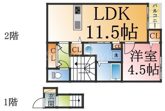 Ｋパラッツォパールブリッジの間取り