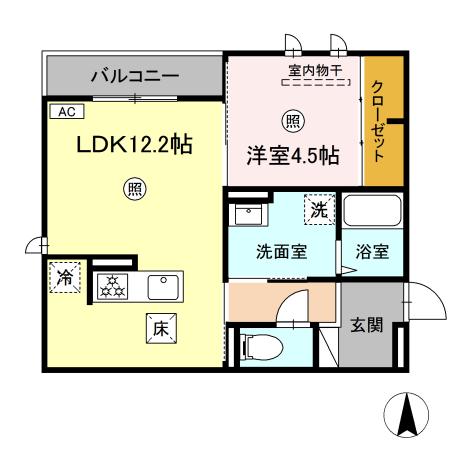 DWELL石垣東　(大和)の間取り