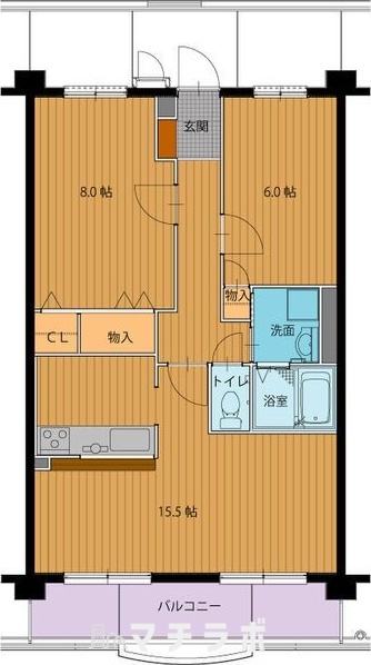 名古屋市千種区城山町のマンションの間取り