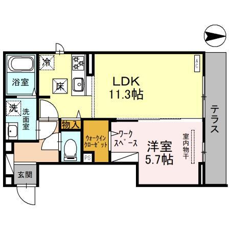 （仮）Ｄ－ＲＯＯＭ新倉一丁目の間取り