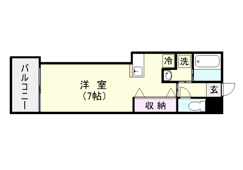 鹿児島市南郡元町のマンションの間取り