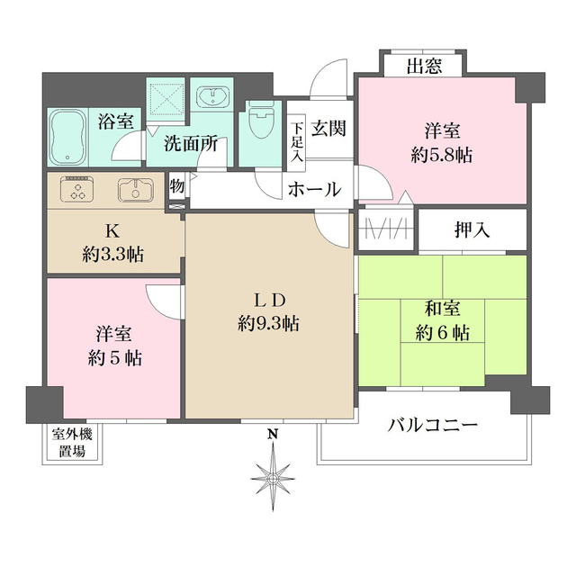 岡本シティハウスの間取り