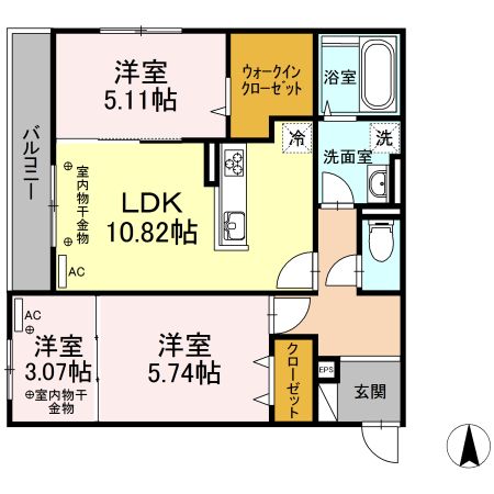 モンテベール南風の間取り