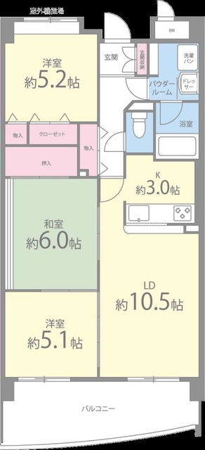 シャルマン和泉の間取り