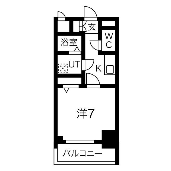 【名古屋市中村区中島町のマンションの間取り】