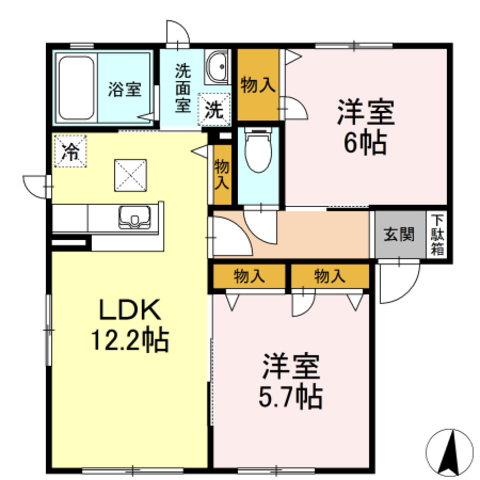 ボヌール羽屋Ｊの間取り