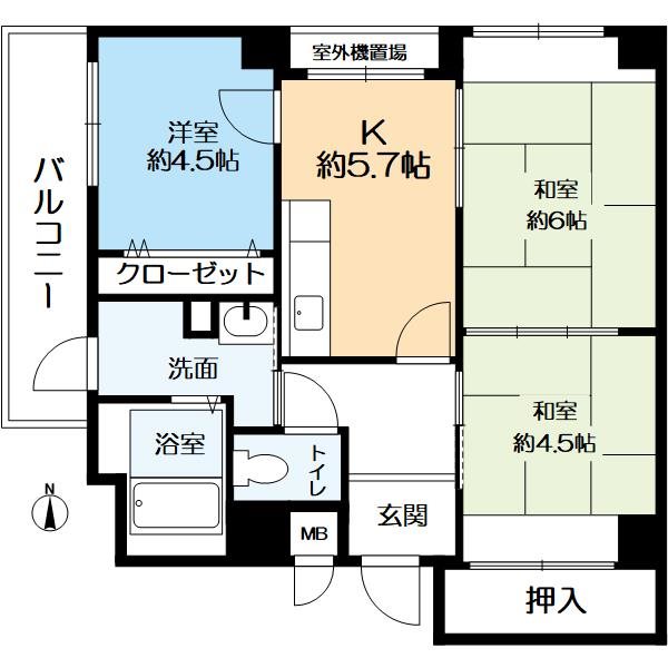 アダージオ東灘の間取り