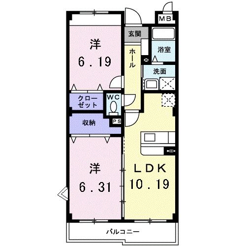 知多郡阿久比町大字植大のマンションの間取り