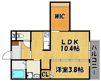 三木市緑が丘町西のアパートの間取り