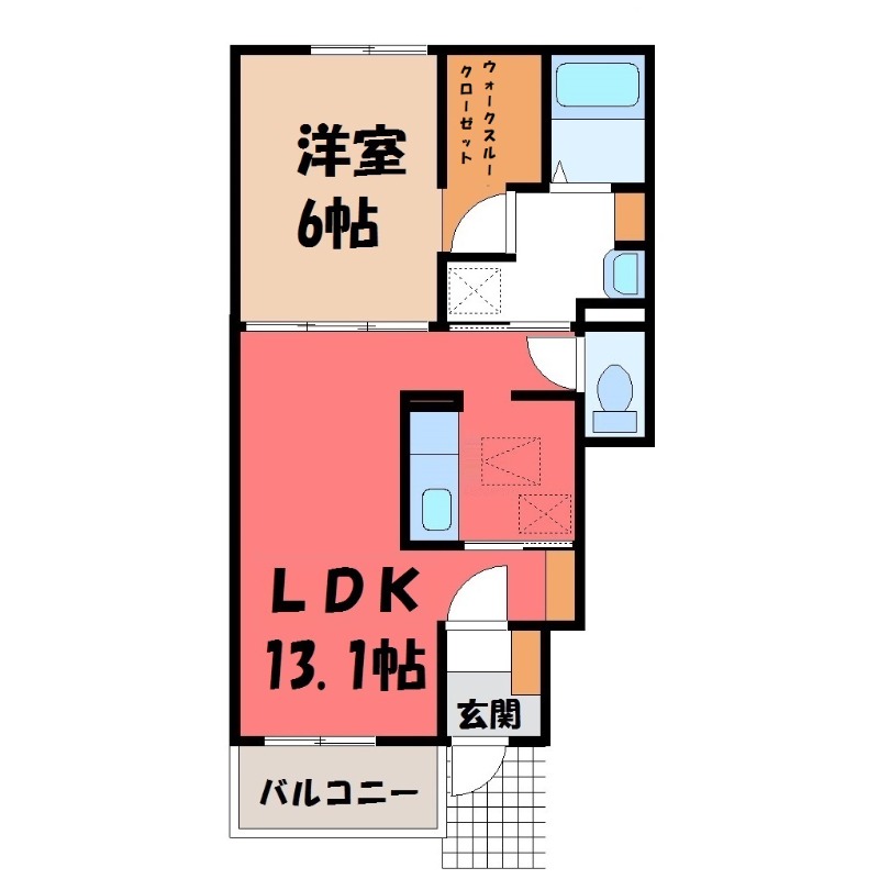 レユシール Aの間取り