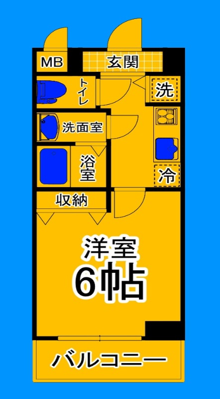 堺市堺区栄橋町のマンションの間取り