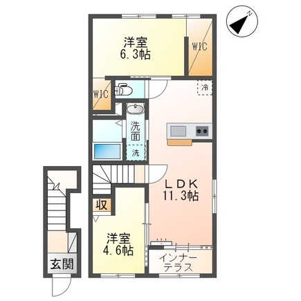 (仮)取手市吉田新築アパートの間取り