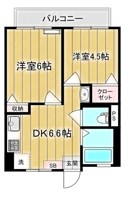 亀有白鳥マンションの間取り