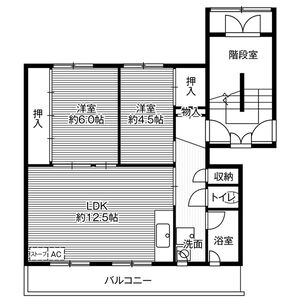 夕張郡栗山町錦のマンションの間取り