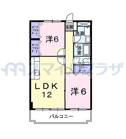 草加市苗塚町のマンションの間取り