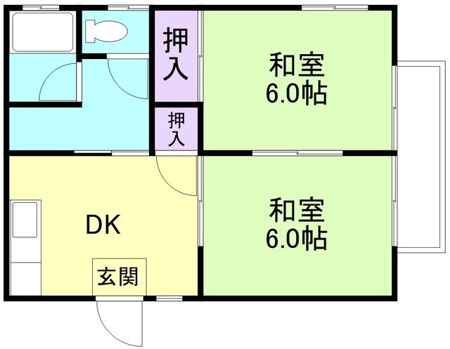 和歌山市松江東のアパートの間取り