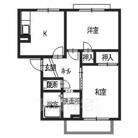 大和郡山市額田部北町のアパートの間取り