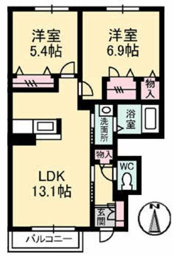 シャーメゾン白枝の間取り