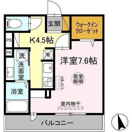 グランセレスタＢの間取り