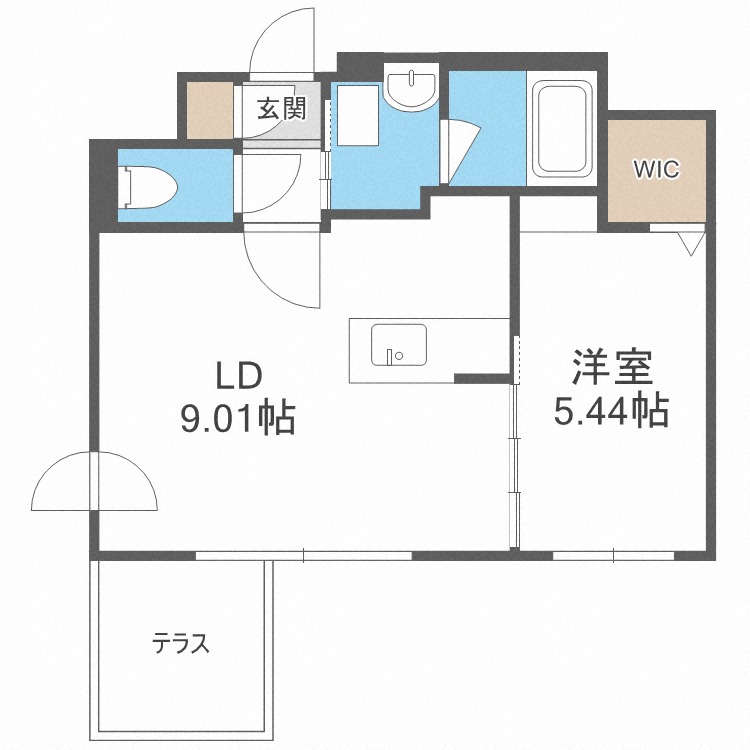 シエル山鼻の間取り