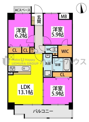 【SOL愛宕南の間取り】