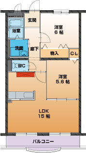 ハートフルタウン　壱番館の間取り