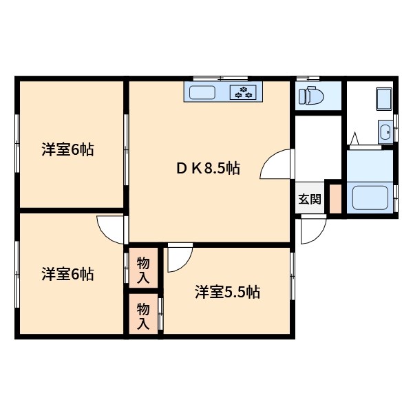 足立区栗原のマンションの間取り