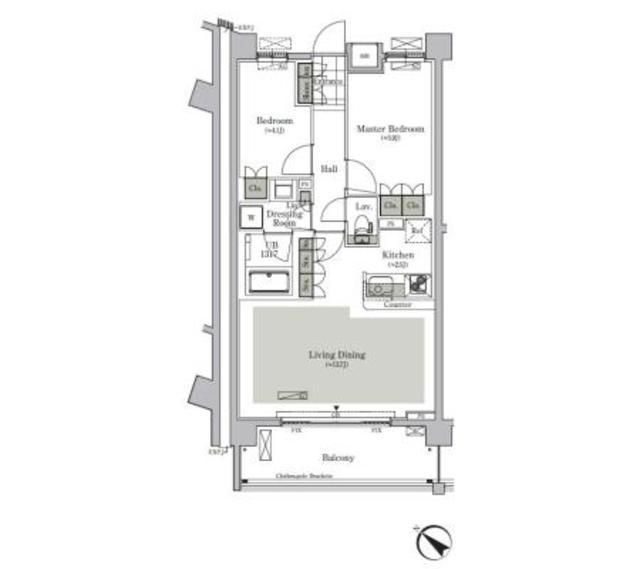 北区西ケ原のマンションの間取り