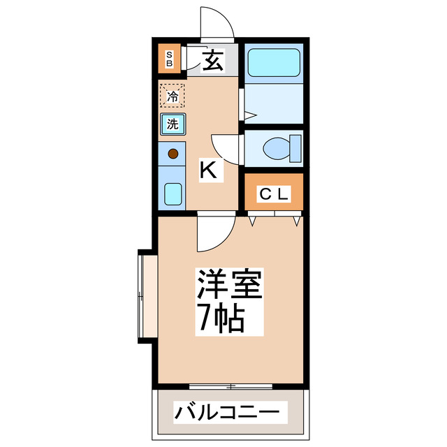 熊本市東区健軍のマンションの間取り