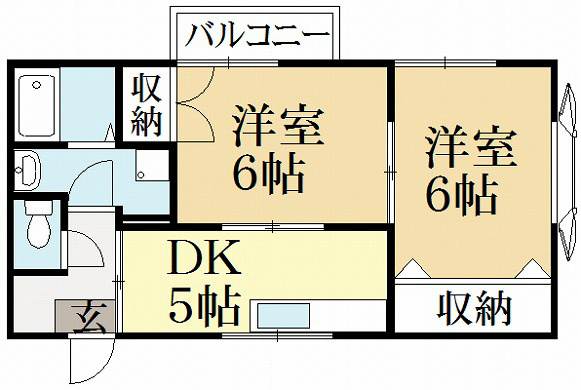 松ヶ崎ハイツの間取り